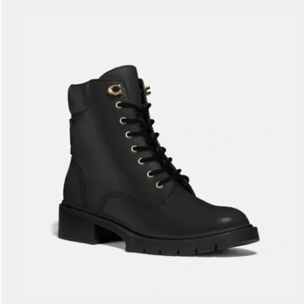 COACH Women’s Lorimer (G5293) Black Leather Ankle Boots Size 7.5 B - Picture 2 of 13
